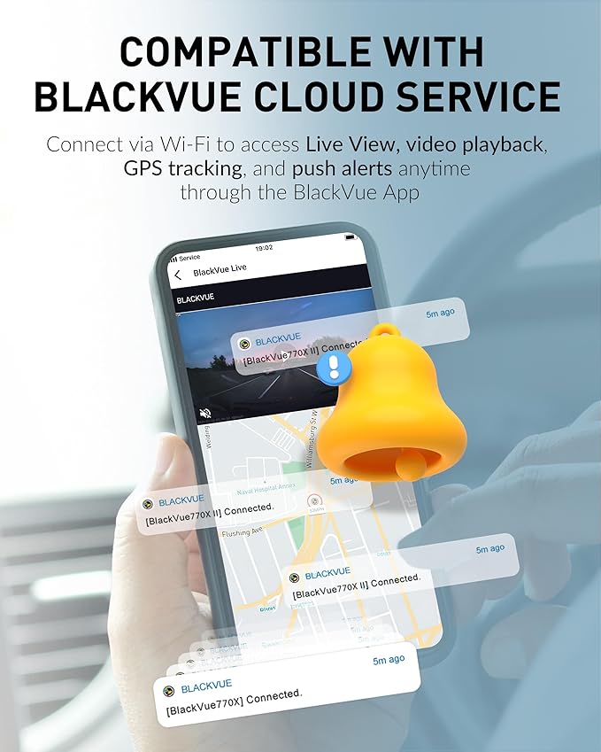 BlackVue DR770X-2CH II 64GB Dash Cam – Dual Full HD Front & Rear, Enhanced Visual Clarity, Fast Boot, USB-C Install, Effortless Video Playback via Wi-Fi, Cloud Remote Access, Smart Parking Mode