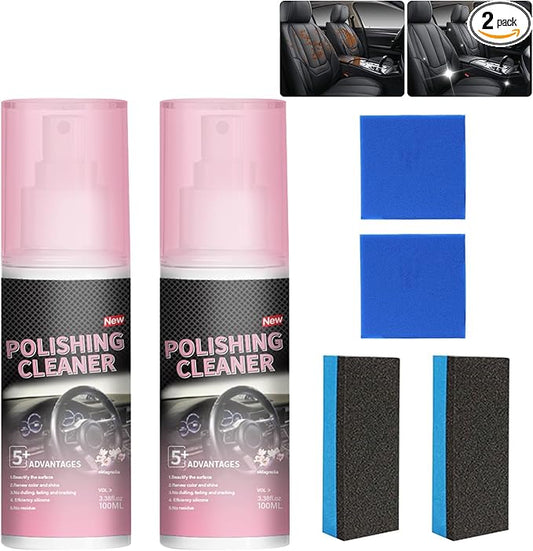 Polishing Cleaner for Car Interior Detailing,Car Interior Cleaner,Vehicle Interior Polish for Rubber, Leather