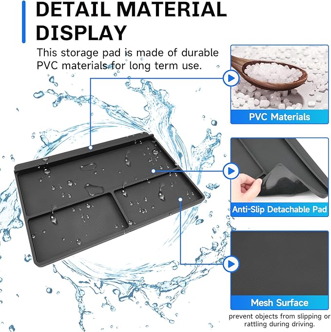 SXCY for 2025 Toyota Sienna [Tissue Tray + Anti-dust Mat] Center Console Organizer for Toyota Sienna 2021-2025 Center Console Tray Sienna 2025 Accessories Paper Box Towel Organizer Storage