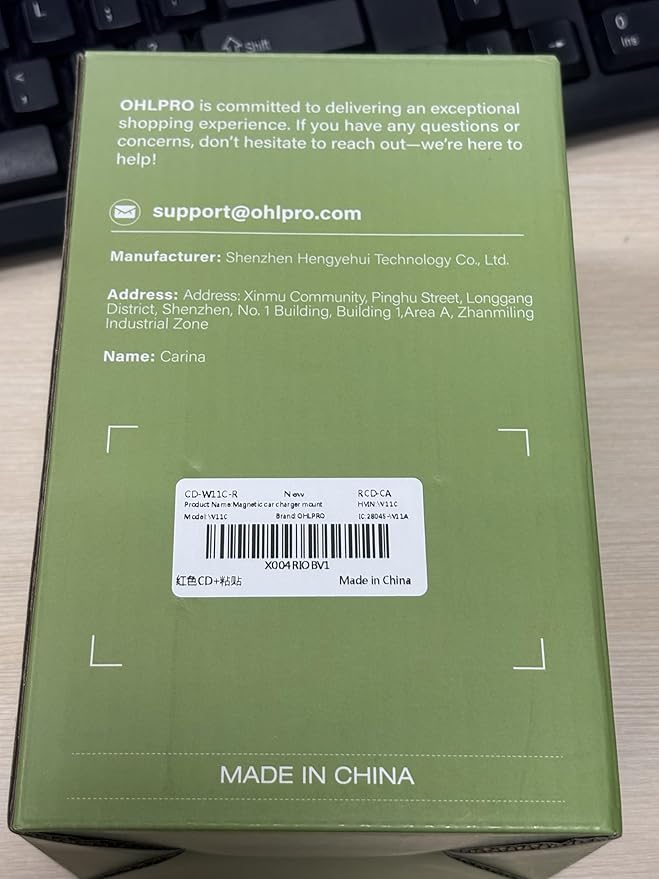 OHLPRO 15W Magsafe Car Mount Charger for iPhone 17, Fast Wireless Charging Magnetic CD Slot Holder with 3M Adhesive Base for Dashboard, Aluminum Shell, Compatible with iPhone 16/15/14 Pro Max, Red