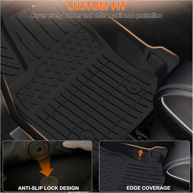 Floor mats & Trunk Mat Custom Fit for 2025 Toyota 4Runner 5 seat (Non for Hybrid/EV), All Weather Protection TPE Rubber Floor Liners Anti-Slip Waterproof Cargo Mat 2025 Toyota 4Runner Accessories