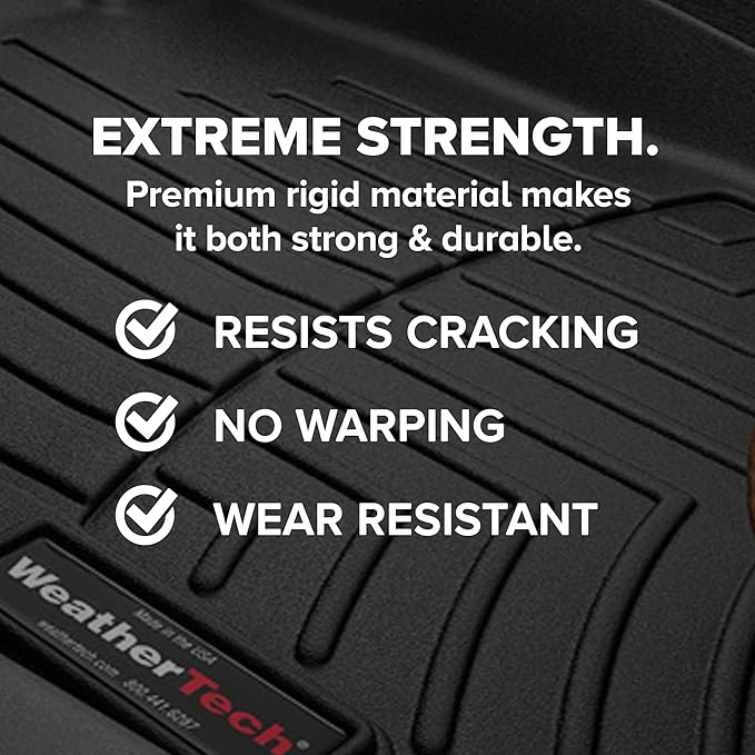 Weathertech Custom Fit FloorLiners for Ford F-150 Lightning, F-150 Raptor, F-150-1st & 2nd Row (47697-1-2), Cocoa