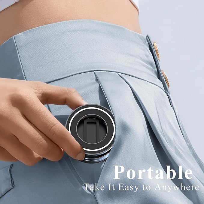 Vacuum Magnetic Phone Holder for Car,Full Metal Body,Vacuum Suction Phone Mount,Magsafe Car Mount for iPhone, Folding Holder for iPhone and Android (White)