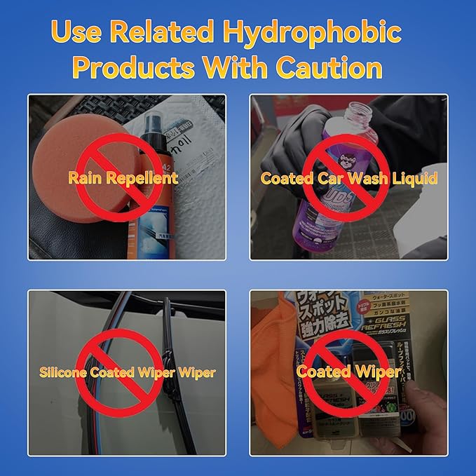 Windshield Cleaner Oll Film Remover & Rain Repellent for Car- Abrasive Glass Cleaner Remove- Oily Stains & Remains of Other Coatings