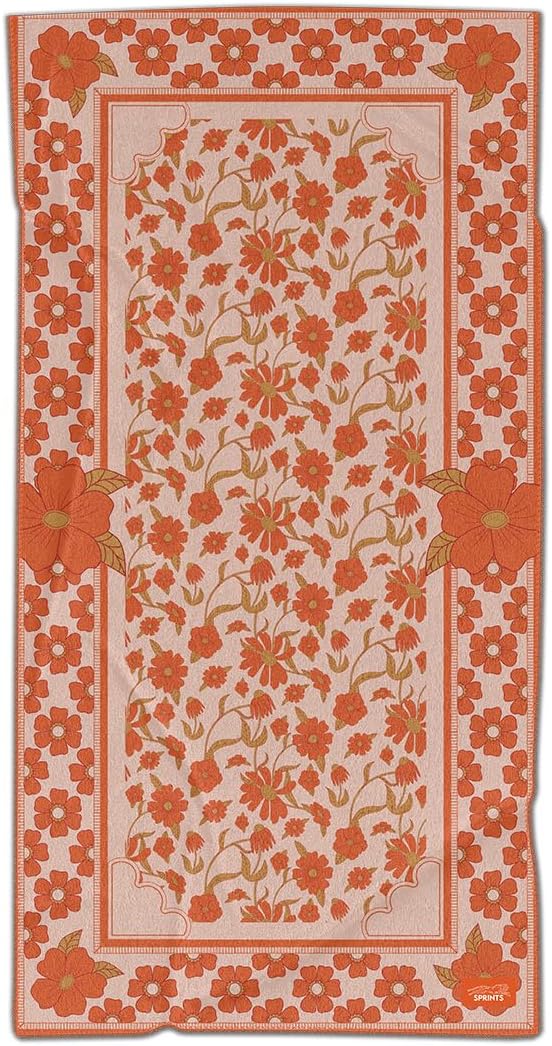 Sprints Athletic Running Towel, Full-Sized, Car Seat Cover - Performance Microfiber (Peaches & Pleasures The Small Kind)