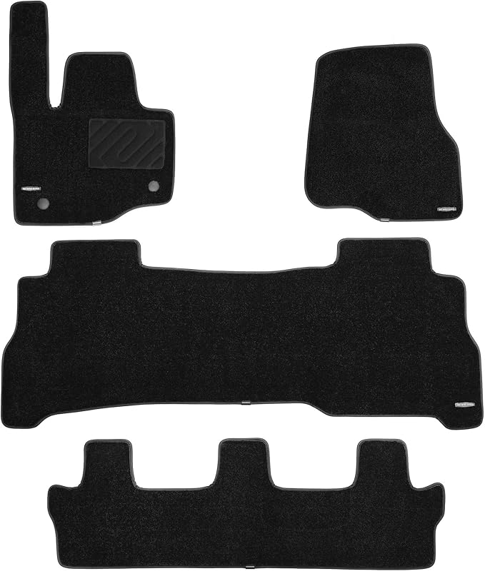 WENNEBIRD Superior Carpet Floor Mats for 2018-2024 Ford Expedition/Expedition MAX 8 Seats (Not for 7 Seats), 0.6-Inch Ultra-Thick, Noise-Reducing, All-Weather Waterproof Anti-Slip – 4-Pc Set
