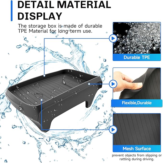 SXCY for 2025 VW ID.4 Dashboard Organizer Tray for 2020-2025 Volkswagen ID.4 Accessories Screen Back Console Tray 2022 2023 2024 2025 VW ID.4 Behind Dash Console Organizer