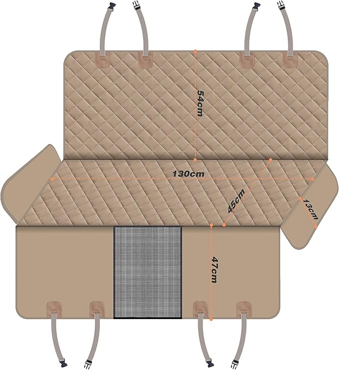 GXT Dog Back Seat Cover Protector for Cars SUV and Trucks with Mesh Window, Scratchproof Nonslip and Waterproof Material