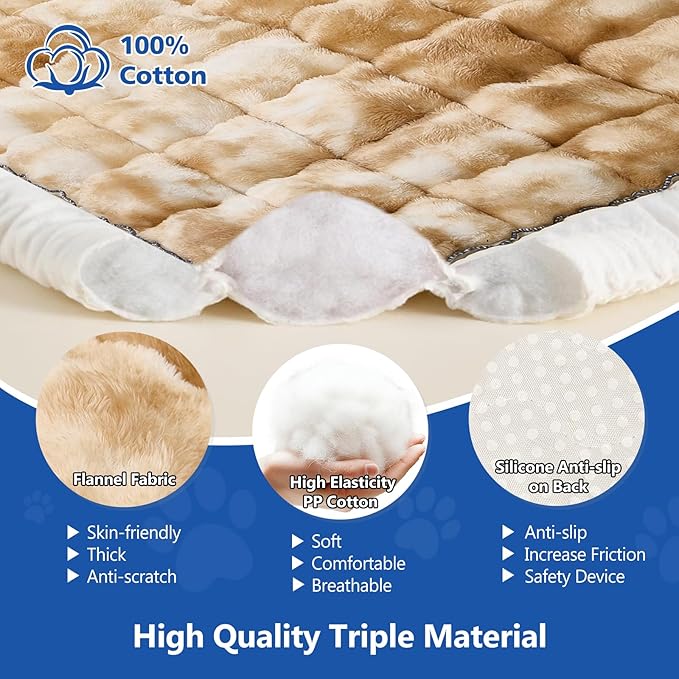 Thickened Dog Bed for Car Back Seat, Upgraded Bottom Non-Slip，Fits Hard Bottom car seat Cover for Dogs, Premium Mixed Color ，Dog Car Seat Cover