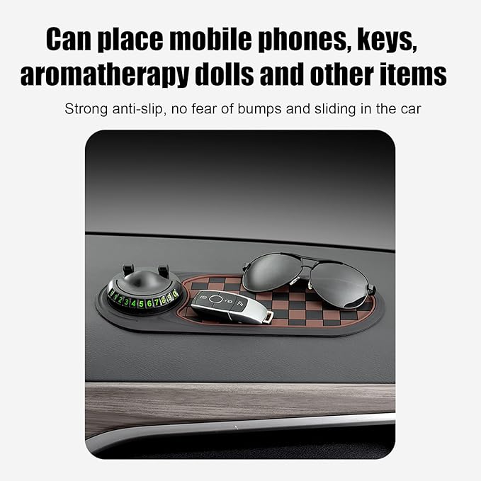 Anti-Slip Mat for Car Dashboard - Organizer Pad and Smartphone Stand for Car, Truck, Vehicle Interior, Navigation Devices, Electronics, Keys, Sunglasses, and Small Accessories Storage