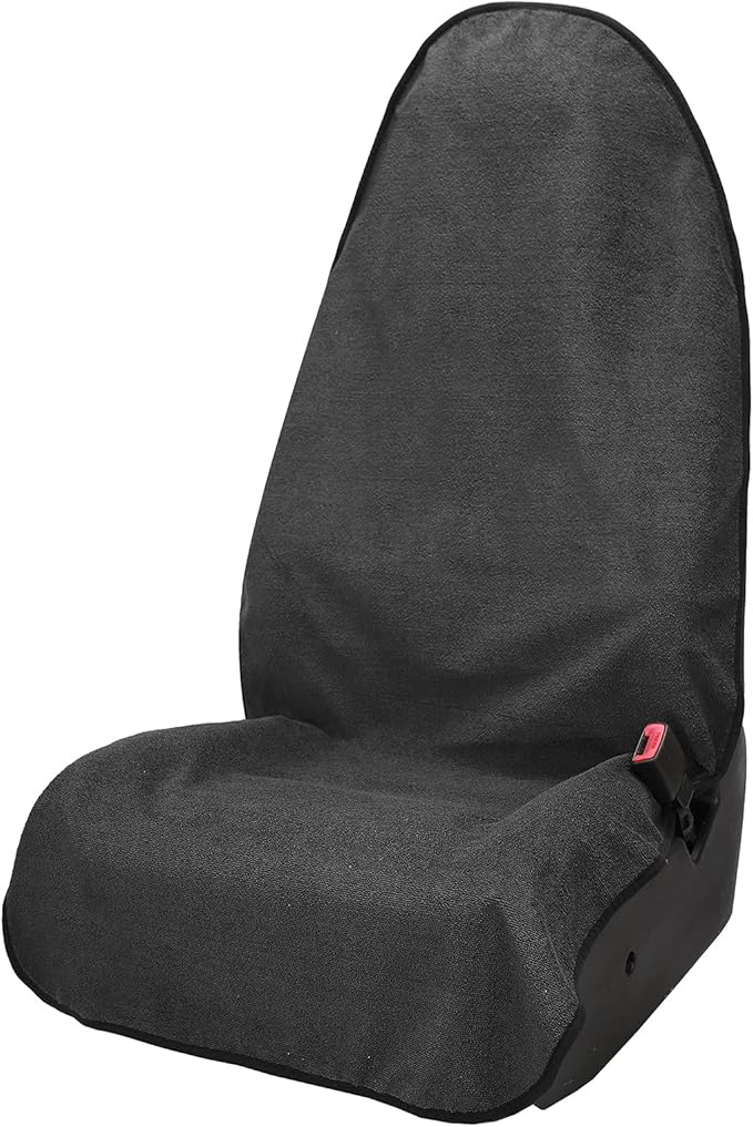 Leader Accessories Grey Waterproof Towel Auto Car Seat Cover Protector Machine Washable - Fit Yoga Running Crossfit Athletes Beach Swimming Outdoor Sports