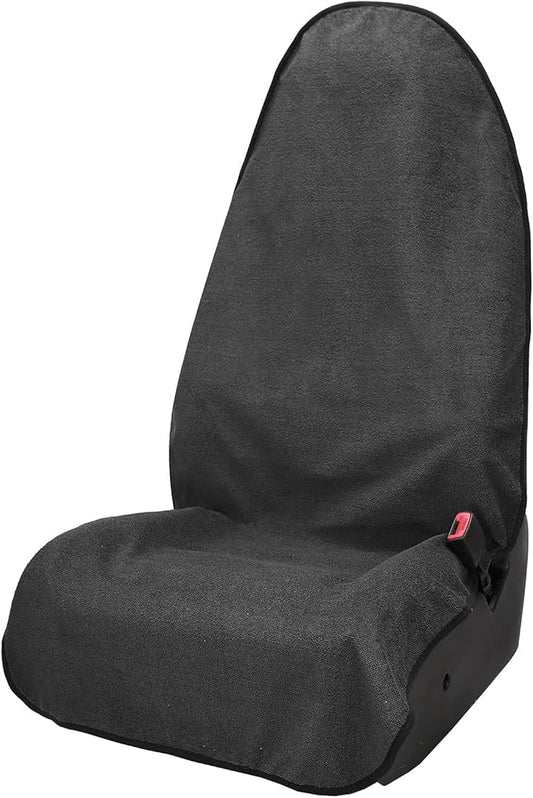 Leader Accessories Grey Waterproof Towel Auto Car Seat Cover Protector Machine Washable - Fit Yoga Running Crossfit Athletes Beach Swimming Outdoor Sports