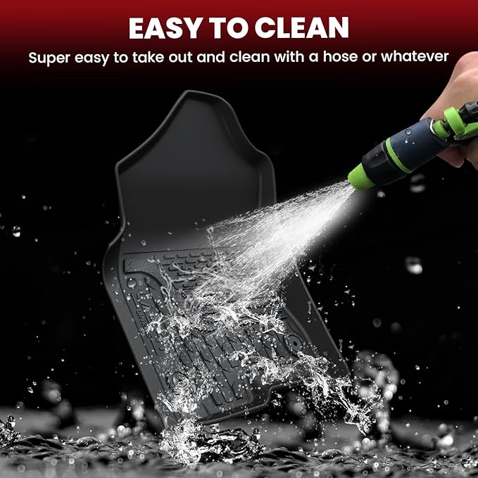 LASFIT Floor Mats for Ram 1500 Quad Cab 2019-2024 Bucket Seat Without 2nd Row Under seat Storage, All Weather TPE Custom Fit Car Mats Floor Liners 1st & 2nd Row, Black（ Not Fit 1500 Classic Model）