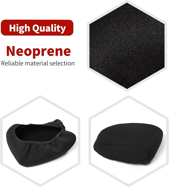 RT-TCZ for Jeep JL Center Console Armrest Pad Cover for Jeep Wrangler JL JLU 2018-Present for Gladiator JT 2020-Present Black Neoprene