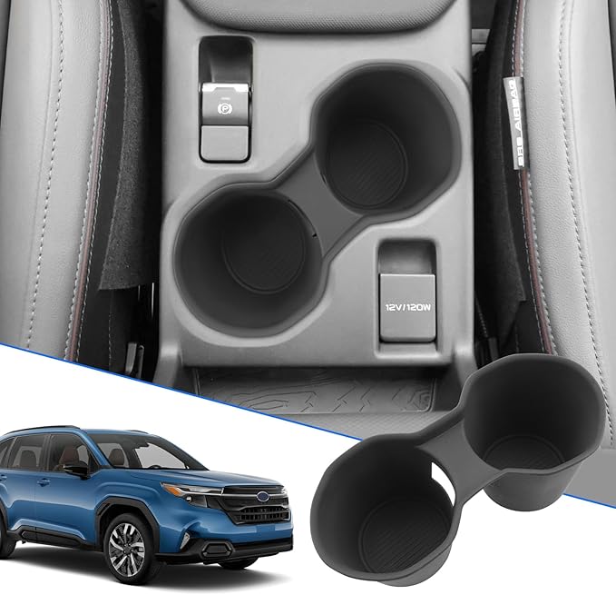 SXCY for 2025 Subaru Forester Cup Holder Insert 2025 Forester Accessories TPE Cup Holder Limiter for 2025 Forester Console Cup Holder Adapter Non-Slip Drink Stopper Drink Stabilizer