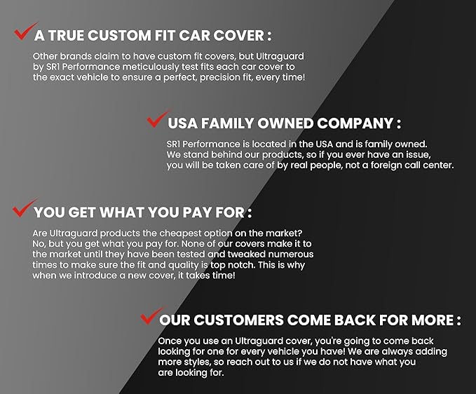 C4 Corvette Indoor Car Cover - Custom Fit Ultraguard Stretch Satin - The Ultimate High End Fit with Storage Bag for 1984-1996 C4, Z51, GS, ZR1 Convertible, Hardtop Corvettes (Dark Red)