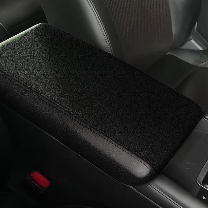 Armrest for 2019 2020 2021 2022 2023 2024 2025 Mazda 3 Arm Rest Cover for Car Mazda 3 Hatchback/Sedan Waterproof Leather Center Console Cover (Black)