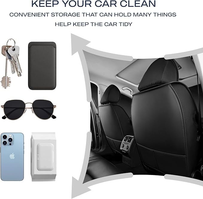 Skechers MAX Cushioning Car Seat Covers,Memory Foam Piping Leather Seat Covers,Waterproof Car Seat Protector Front Seats,Car Seat Cushion Airbag Universal Fit for Most Cars,Vans,Trucks,SUV,Grey