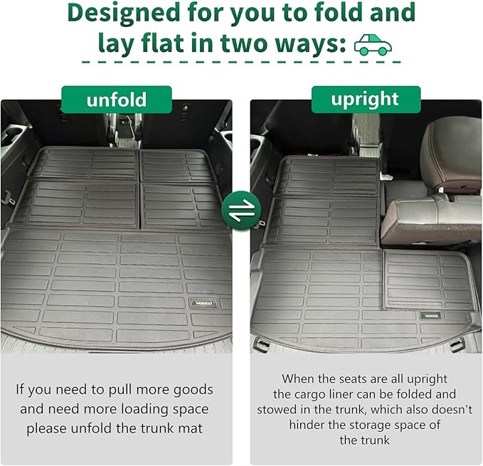 ANBINGO®Floor Mats Fit for Buick Enclave 2018-2024 & Cargo Liner All Weather Car Mats Rug for Buick Enclave TPE Rug Mat for Buick Enclave Rubber Trunk Liner Carpet for Enclave Automotive Accessories