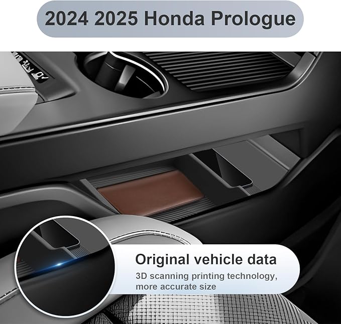 SKTU 2Pcs for 2024 2025 2026 Honda Prologue Center Console Organizer for 2024 2025 2026 Honda Prologue/Acura ZDX Console Tray & Under Console Tray 2024 2025 2026 Prologue Accessories with Coin Holder
