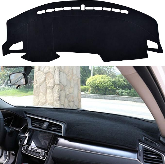 SPEEDWOW Dashboard Dash Board Cover Mat Carpet Compatible with 2016-2021 Honda Civic