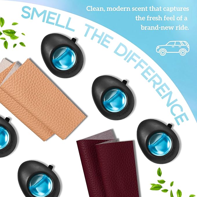 Air Jungles Car Air Freshener Vent Clip 3 Count, New Car Scent, 4 ml Each, Long-Lasting Car Odor Eliminator, Easy Clip-On, Up to 90 Days Freshness for Cars, Trucks, and SUVs