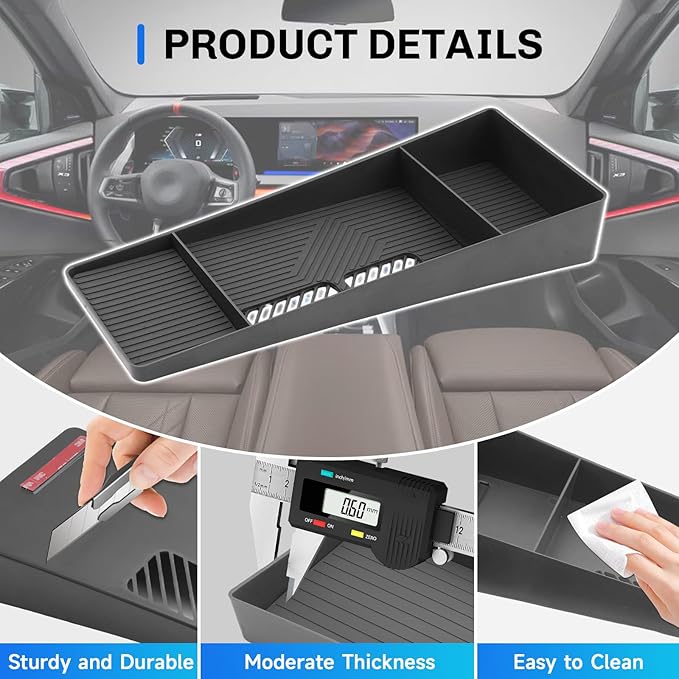 SXCY for 2025 BMW X3 Dashboard Organizer Tray [14.9 Navi+12.3 Dash Whole Screen Only] for 2025 BMW X3 Accessories Screen Back Console Tray 2025 X3 Behind Dash Console Organizer