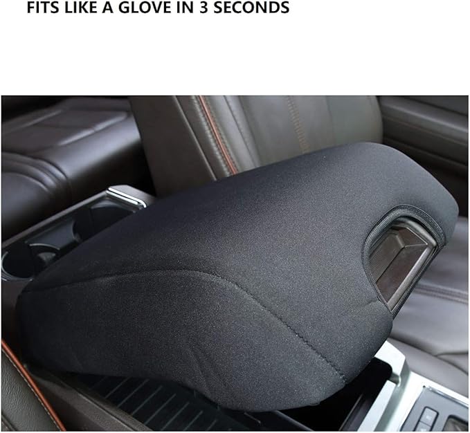 2mm Thick Neoprene Console Cover for Ford F150 F250 F350 F450 Expedition - Anti-Slip Armrest Protector, Pet Resistant