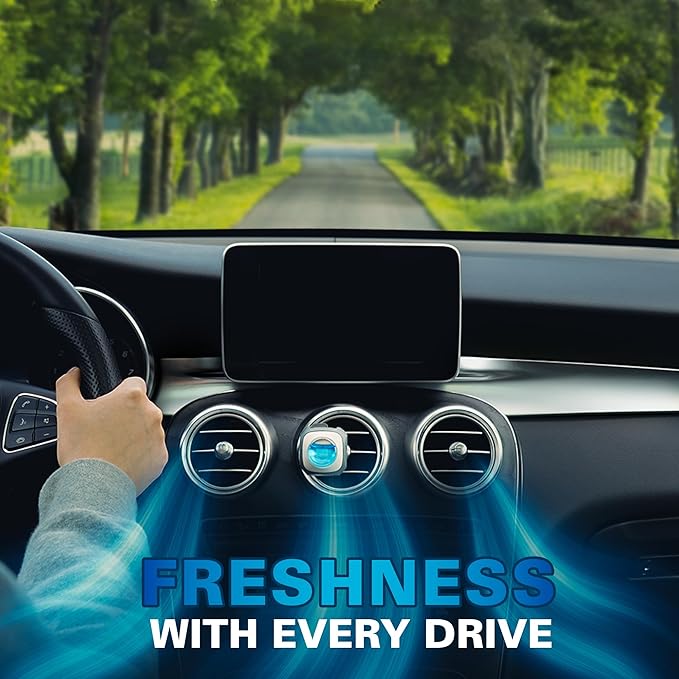 Air Jungles New Car Scent Car Air Freshener Vent Clip, 6 Count Long Lasting Up to 180 days, Car Fragrance for Women and Men, Odor Eliminator - 4ml Each