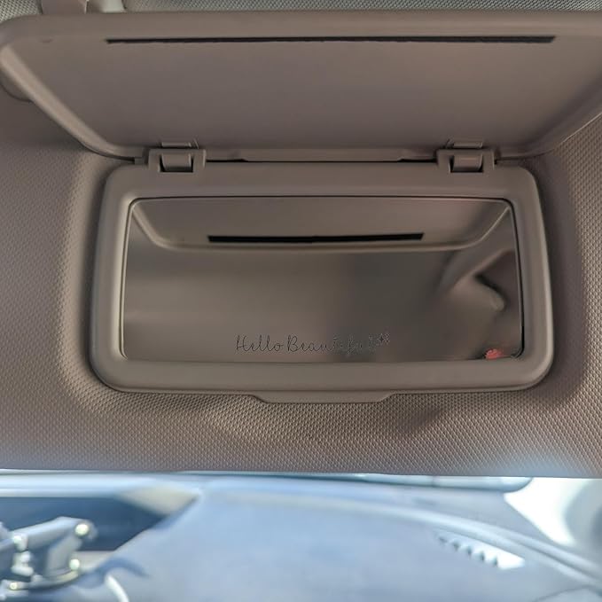 Rearview -Mirror -Decal Water Bottle -Stickers Affirmation Reminder Sticker Laptop Bumper Tumbler Vinyl Sticker Car Mirror Decal Funny Car Decor -Gift (Black, Hello Beautiful)