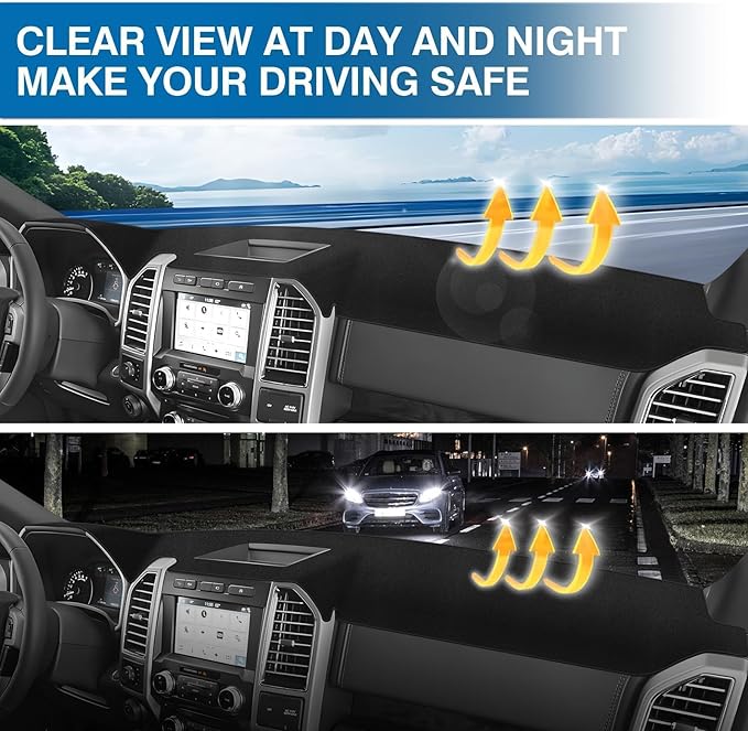 KUST Car Dash Cover for Ford Expedition 2018-2021 (Only fits 4.3-inch Touch Screen Dashboard. Not fits 12-inch/15.5-inch Touch Screen Dashboard) Dashboard Cover Non-Slip Accessories for Expedition