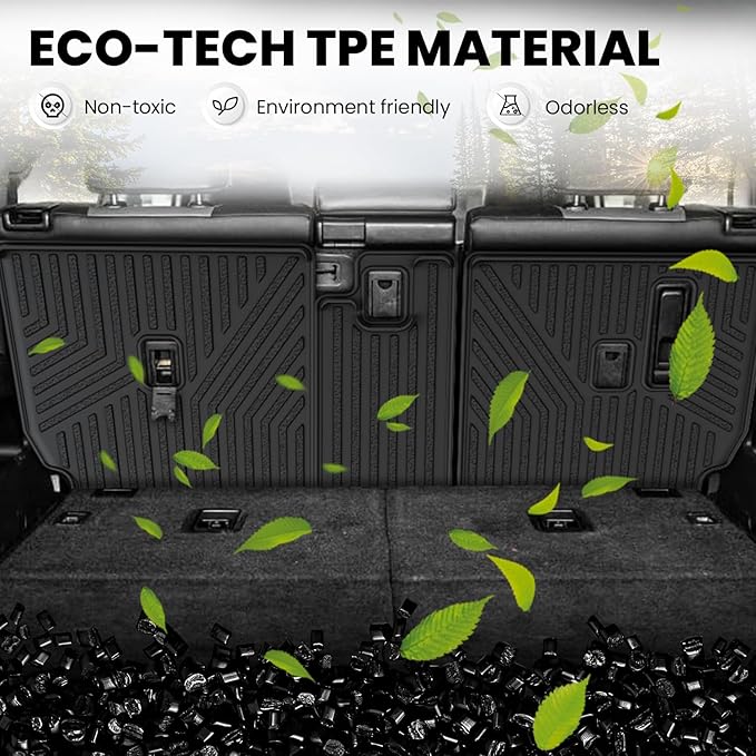 LASFIT Rear Seat Back Protector for Toyota 4Runner 2013-2024 7-Seats Back Cover (Not Fit 5 Seats) | Premium Extra Thick TPE Custom Fit Waterproof 4 Runner Second Row Back Seat Backrest Mat Liner