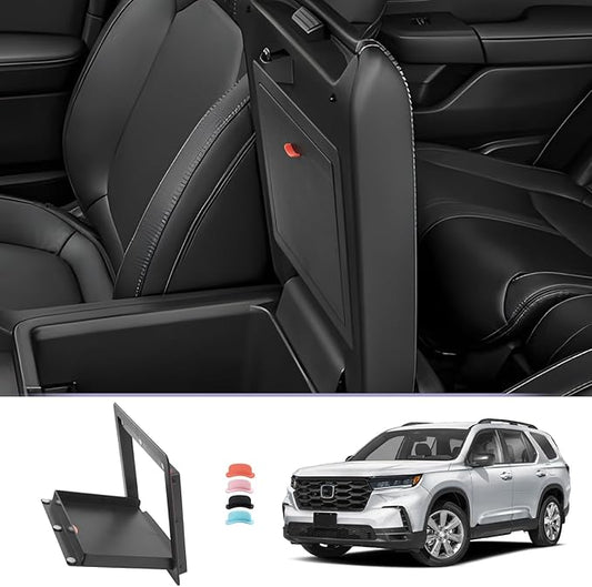 LUWU Center Console Hidden Box Organizer Compatible with 2023 2024 2025 Honda Pilot & 2024 2025 Ridgeline & 2024 2025 2026 Honda Passport Accessories Armrest Hidden Storage Box Secret Compartment Box