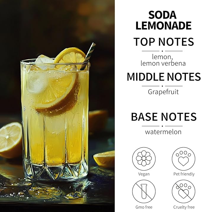 2- Pack Soda Lemonade Car Air Freshener Hanging Long Lasting Car Scent Essential Oil Diffuser Car Perfume Inspired Fragrances for Men and Women by VUTOLLOSA