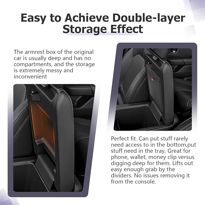 LUWU Center Console Hidden Box Organizer Compatible with 2023 2024 2025 Honda Pilot & 2024 2025 Ridgeline & 2024 2025 2026 Honda Passport Accessories Armrest Hidden Storage Box Secret Compartment Box