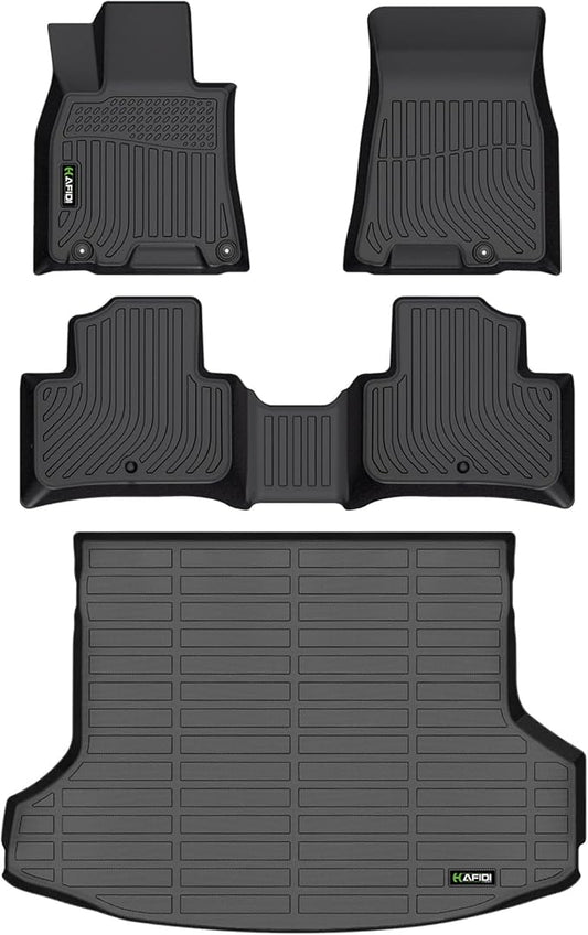 All Weather Floor Mats & Cargo Liner for Genesis GV70 2022-2025 2026 (Not Electrified GV70) Custom Fit Full Set Accessories - Black