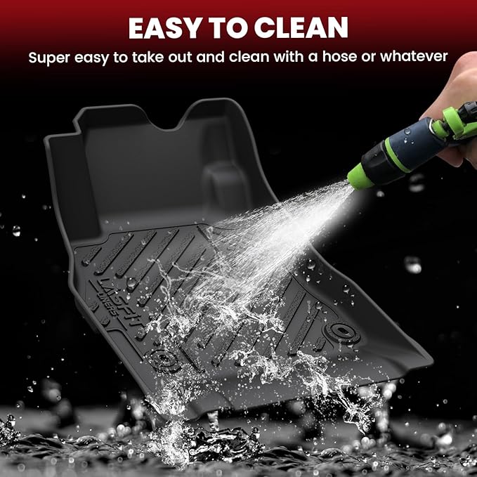 LASFIT Floor Mats for Nissan Versa 2020-2025, Custom Fit All Weather Protection Durable TPE Floor Liners for Nissan Versa S/SR/SV 2025 2024 2023 2022 2021 2020 1st & 2nd Row Car Mats, Black