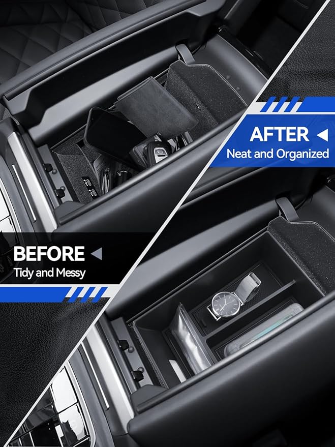 for BMW X5/X6/X7 Center Console Organizer BMW X5/X6/X7 2020 2021 2022 2023 2024 2025 Accessories Armrest Tray Middle Storage Box Insert Container Durable ABS Plastic