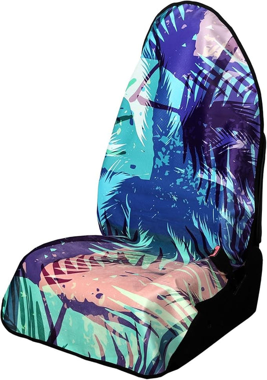 Universal Car Seat Cover with Non-Slip Back Hawaii Style - Portable Auto Seat Cushion Fit for Cars Truck SUV Seats - Waterproof Carseat Protector Great for Dog or Kid Outdoor Sport Activities