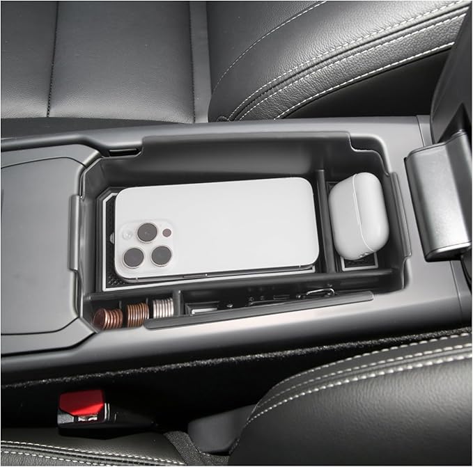 SXCY for 2018-2024 2025 XC40 Center Console Organizer for Volvo XC40 Accessories 2024 2025 XC40 Center Console Tray 2024 XC40 Armrest Console Organizer(White Mats)