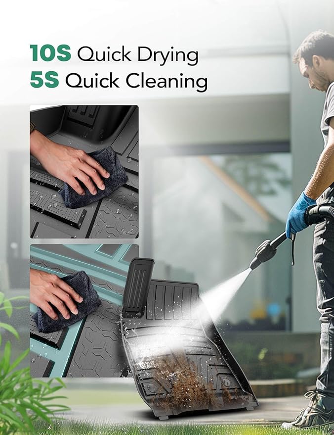 YHTAUTO for Tesla Model 3 Floor Mats 2023 2022 2021 Accessories, All Weather TPE Car Mats Carpet, Front Trunk Mat Rear Cargo Liner Storage Mat, Anti-Slip Waterproof Odorless