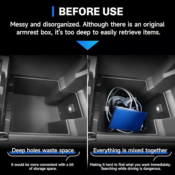 SXCY for 2024 2025 Silverado EV/Sierra EV Center Console Organizer [Not for Sliding Console] 2025 Chevy Silverado EV Accessories Console Tray 2025 Silverado EV/2025 Sierra EV Middle Console Organizer
