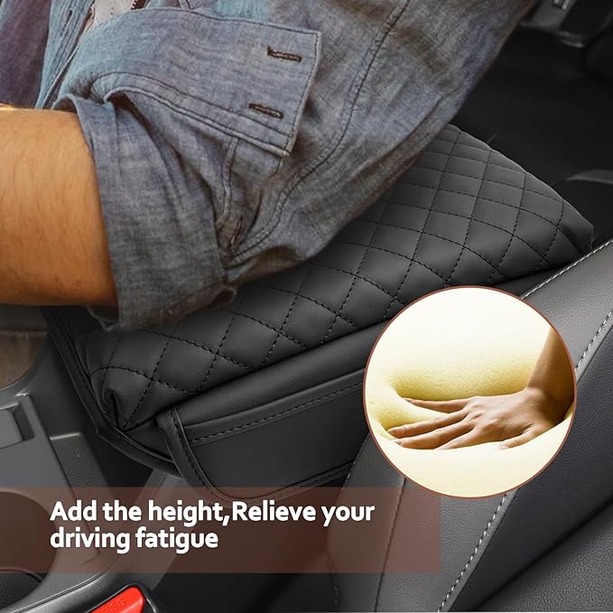 SKTU 2024 2025 2026 Crosstrek Center Console Cover for 2024 2025 2026 Subaru Crosstrek/Subaru Impreza Armrest Cover Subaru Crosstrek 2024 2025 2026 Accessories Center Console Soft Cushion With Pockets