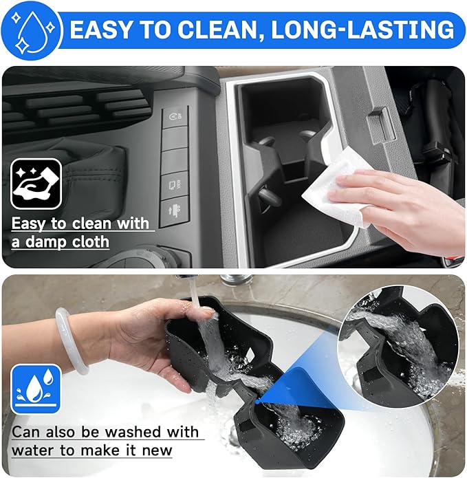 SXCY for 2025 2026 Toyota 4Runner Cup Holder Insert 2025 2026 4Runner Accessories TPE Cup Holder Limiter for 2026 Toyota 4Runner Console Drink Holder Adapter Non-Slip Drink Stopper Drink Stabilizer