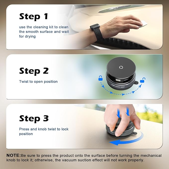 15W Fast Charging Magnetic Car Phone Holder [New Elastic Vacuum Suction Cup] 360° Adjustable Wireless Charger Car Mount for MagSafe iPhone 17 Pro Max 17 Pro 16 15 14 13 12