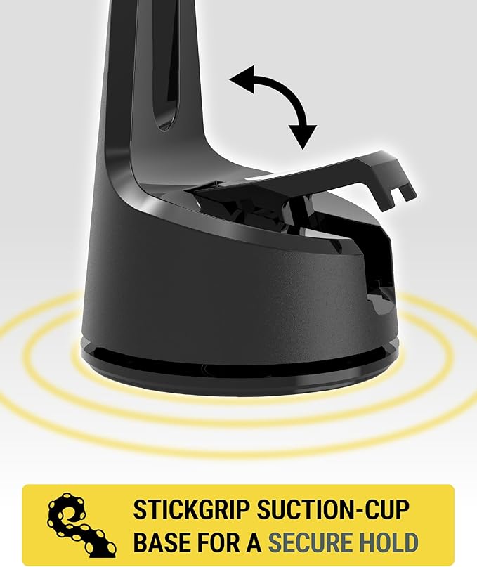 Scosche MPQ6 Magnetic Phone Holder for Car Dashboard/Windshield, 15W Wireless Fast Car Charger Stand, Hands Free Cell Phone Mount Compatible with iPhone 17/16/15/14/13/12 Series & MagSafe Case