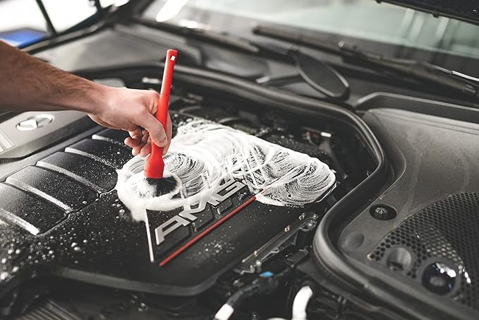 Detail Factory - TriGrip Ultra-Soft Detailing Brush Set - Scratch-Free Cleaning for Exterior, Interior Panels, Emblems, Badges, Gauges, Infotainment Screen - Octane Ectoplasm