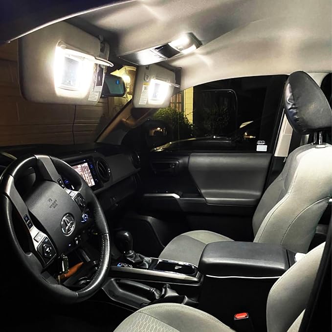 EASY EAGLE 10Pcs Tacoma LED Interior Lights: 6000K Super Bright Map Dome LED Bulbs - for Toyota Tacoma 2005 2006 2007 2008 2009 2010 2011 2012 2013 2014 2015 2016-2021 All Models+ Install Tool