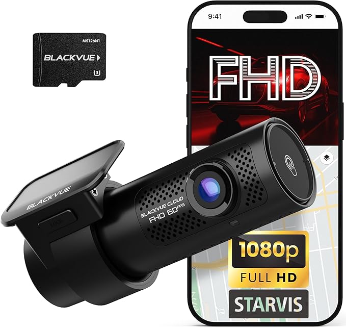 BlackVue DR770X-1CH II 512GB Dash Cam – Full HD Front Camera, STARVIS Sensor, Enhanced Visual Clarity, USB-C Install, Effortless Video Playback via Wi-Fi, Cloud Remote Access, Smart Parking Mode