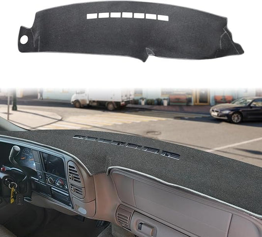 POSAID Dash Cover for 1997-2000 Chevy Chevrolet Silverado/GMC Sierra C1500 C2500 C3500 K1500 K2500 K3500, Dashboard Cover for 1997-1999 Chevy Tahoe/GMC Yukon, for 1999-2000 Cadillac Escalade, Gray